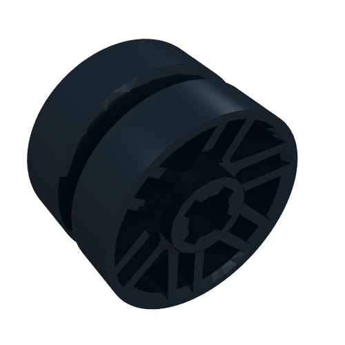 Part 11208 - Wheel 14mm D. x 9.9mm with Center Groove, Fake Bolts and 6 Double Spokes - De BrickPlaats