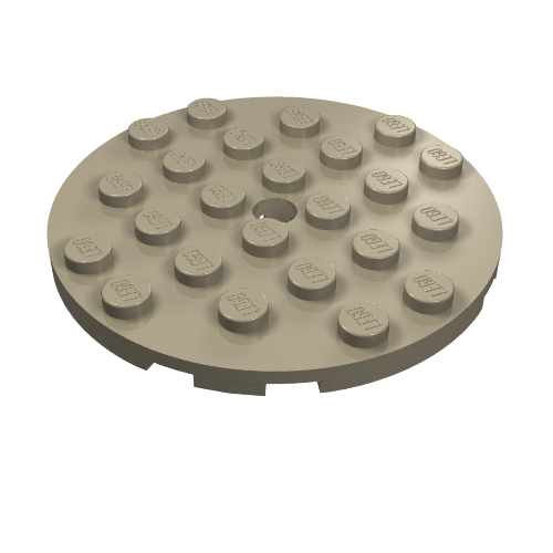 Part 11213 - Plate, Round 6 x 6 with Hole - De BrickPlaats