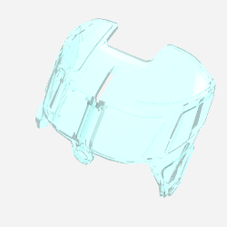 Part 11297 - Glass for Aircraft Fuselage Curved Forward 6 x 8 Top - De BrickPlaats