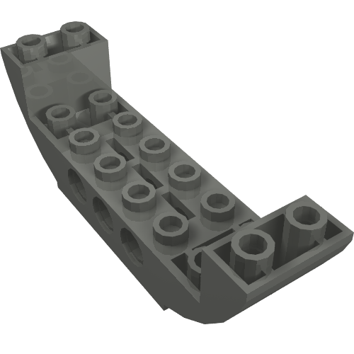 Part 11301 - Slope, Curved 8 x 2 x 2 Inverted Double - De BrickPlaats