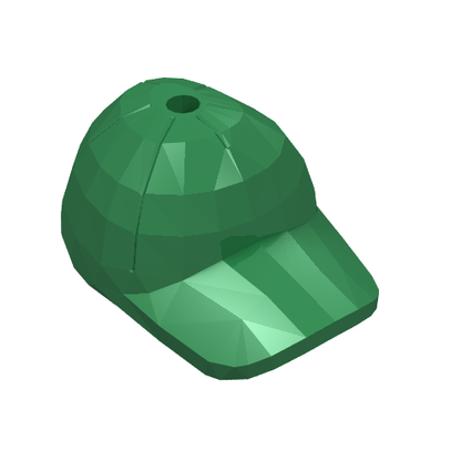 Part 11303 - Minifigure, Headgear Cap - Short Curved Bill with Seams and Hole on Top - De BrickPlaats