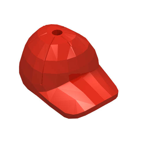 Part 11303 - Minifigure, Headgear Cap - Short Curved Bill with Seams and Hole on Top - De BrickPlaats