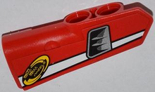Part 11946pb004 - Technic, Panel Fairing #21 Very Small Smooth, Side B with White Line, Air Intake and 'RIM RIM WHEELS' Pattern (Sticker) - Set 42011 - De BrickPlaats