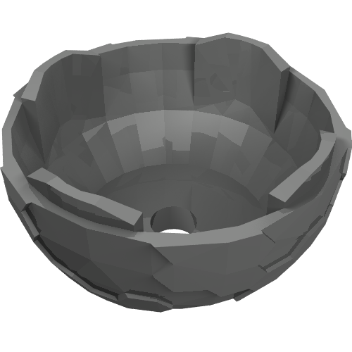 Part 13754 - Container, Faceted 4 x 4 x 1 2/3, Alien Pod Section - De BrickPlaats