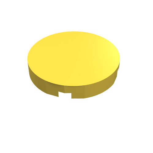 Part 14769 - Tile, Round 2 x 2 with Bottom Stud Holder - De BrickPlaats