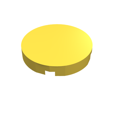 Part 14769 - Tile, Round 2 x 2 with Bottom Stud Holder - De BrickPlaats