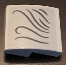 Part 15068pb201 - Slope, Curved 2 x 2 x 2/3 with Curved Lines Pattern 2 (Sticker) - Set 71043 - De BrickPlaats
