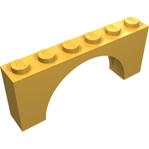 Part 15254 - Arch 1 x 6 x 2 - Medium Thick Top without Reinforced Underside - De BrickPlaats
