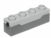 Part 15301c01 - Projectile Launcher, 1 x 4 Spring Shooter with Light Bluish Gray Top - De BrickPlaats