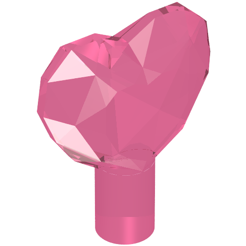 Part 15745 - Rock 1 x 1 Jewel Heart Shaped - De BrickPlaats