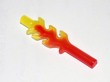 Part 16768pb01 - Wave Rounded Straight Bar 4L (Flame) with Marbled Trans-Yellow Pattern - De BrickPlaats