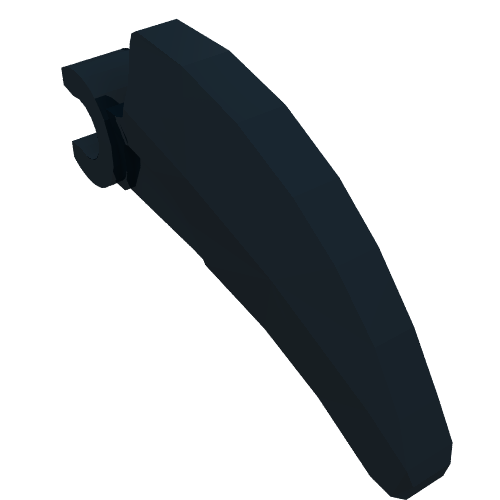 Part 16770 - Barb / Claw / Horn / Tooth with Clip, Curved - De BrickPlaats