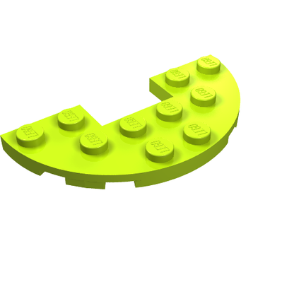 Part 18646 - Plate, Round Half 3 x 6 with 1 x 2 Cutout - De BrickPlaats