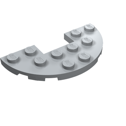 Part 18646 - Plate, Round Half 3 x 6 with 1 x 2 Cutout - De BrickPlaats