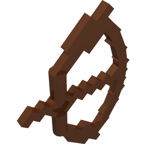 Part 18792 - Minifigure, Weapon Bow, Pixelated with Arrow Drawn (Minecraft) - De BrickPlaats