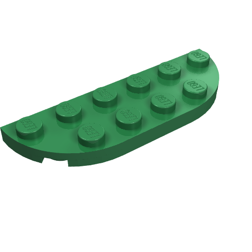 Part 18980 - Plate, Round Corner 2 x 6 Double - De BrickPlaats