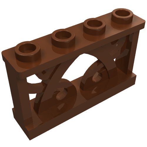 Part 19121 - Fence 1 x 4 x 2 Ornamental with 4 Studs - De BrickPlaats