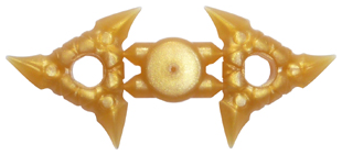 Part 19807 - Minifigure, Weapon Throwing Star (Shuriken) with Textured Grips, 2 on Sprue - De BrickPlaats