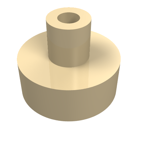 Part 20482 - Tile, Round 1 x 1 with Bar and Pin Holder - De BrickPlaats