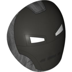 Part 21560pb12 - Large Figure Armor, Round, Smooth with Silver Iron Man Helmet Pattern - De BrickPlaats