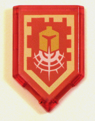 Part 22385pb102 - Tile, Modified 2 x 3 Pentagonal with Nexo Power Shield Pattern - Commanding Shout - De BrickPlaats