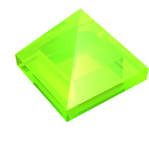 Part 22388 - Slope 45 1 x 1 x 2/3 Quadruple Convex Pyramid - De BrickPlaats