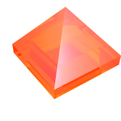 Part 22388 - Slope 45 1 x 1 x 2/3 Quadruple Convex Pyramid - De BrickPlaats