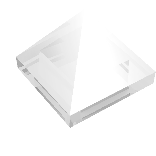 Part 22388 - Slope 45 1 x 1 x 2/3 Quadruple Convex Pyramid - De BrickPlaats
