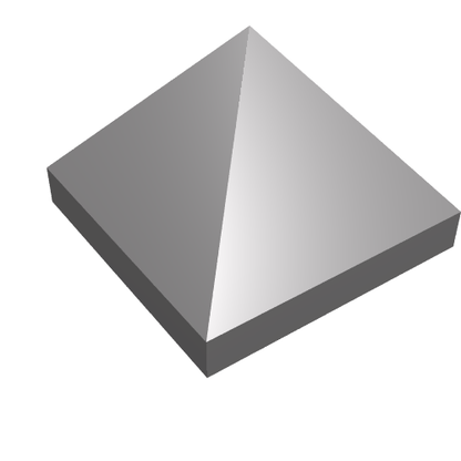 Part 22388 - Slope 45 1 x 1 x 2/3 Quadruple Convex Pyramid - De BrickPlaats