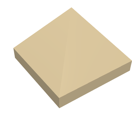 Part 22388 - Slope 45 1 x 1 x 2/3 Quadruple Convex Pyramid - De BrickPlaats