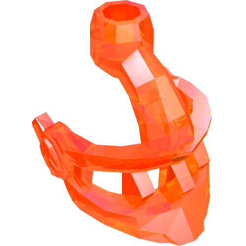 Part 22400 - Minifigure, Visor Pointed with Face Grille - De BrickPlaats