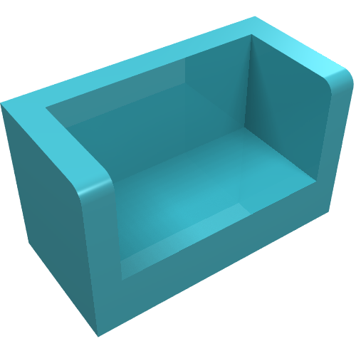 Part 23969 - Panel 1 x 2 x 1 with Rounded Corners and 2 Sides - De BrickPlaats