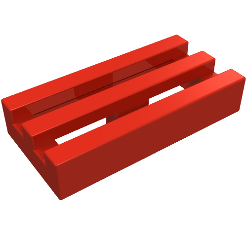 Part 2412a - Tile, Modified 1 x 2 Grille without Bottom Groove / Lip - De BrickPlaats