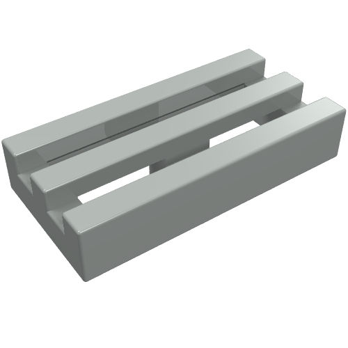 Part 2412a - Tile, Modified 1 x 2 Grille without Bottom Groove / Lip - De BrickPlaats