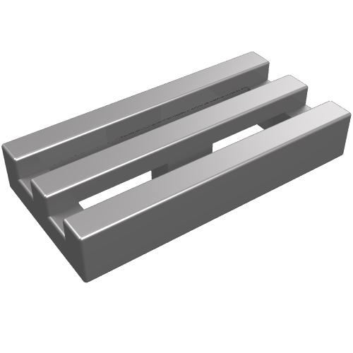 Part 2412b - Tile, Modified 1 x 2 Grille with Bottom Groove / Lip - De BrickPlaats