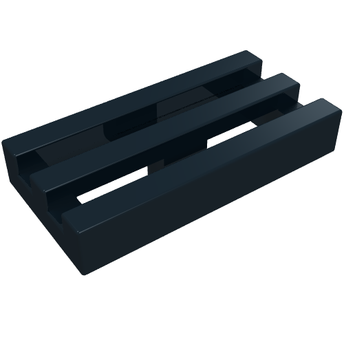 Part 2412b - Tile, Modified 1 x 2 Grille with Bottom Groove / Lip - De BrickPlaats