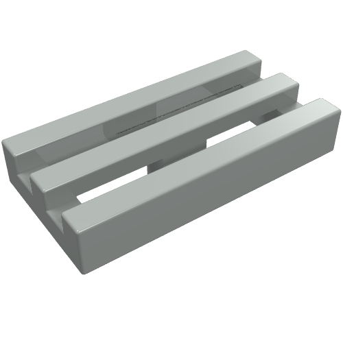 Part 2412b - Tile, Modified 1 x 2 Grille with Bottom Groove / Lip - De BrickPlaats