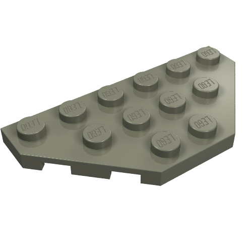 Part 2419 - Wedge, Plate 3 x 6 Cut Corners - De BrickPlaats