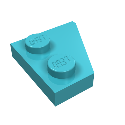 Part 24299 - Wedge, Plate 2 x 2 Left - De BrickPlaats