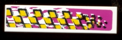 Part 2431pb0054R - Tile 1 x 4 with Racers Pattern Model Right Side (Sticker) - Set 8131 - De BrickPlaats