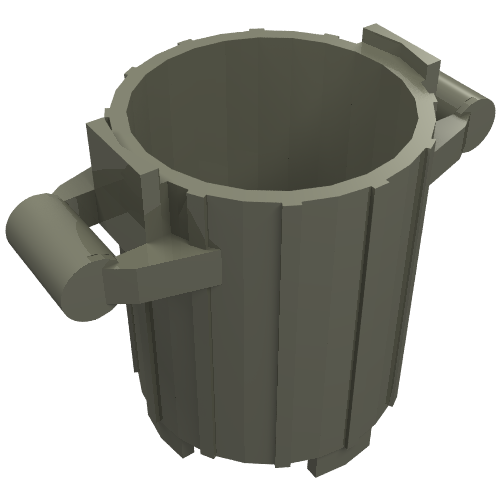 Part 2439 - Container, Trash Can with 2 Cover Holders - De BrickPlaats