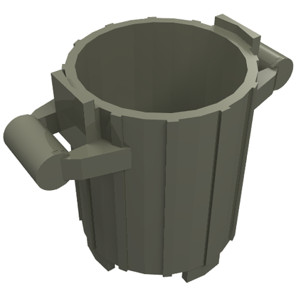 Part 2439 - Container, Trash Can with 2 Cover Holders - De BrickPlaats