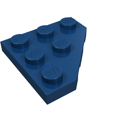 Part 2450 - Wedge, Plate 3 x 3 Cut Corner - De BrickPlaats