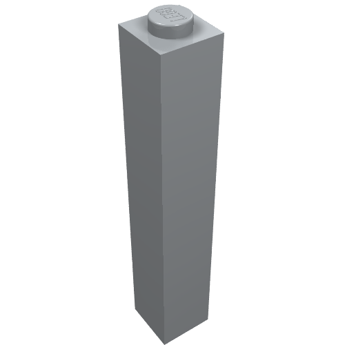 Part 2453b - Brick 1 x 1 x 5 - Solid Stud - De BrickPlaats