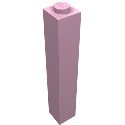 Part 2453b - Brick 1 x 1 x 5 - Solid Stud - De BrickPlaats
