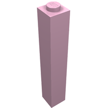 Part 2453b - Brick 1 x 1 x 5 - Solid Stud - De BrickPlaats