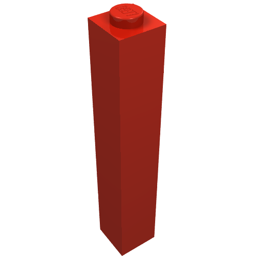 Part 2453b - Brick 1 x 1 x 5 - Solid Stud - De BrickPlaats