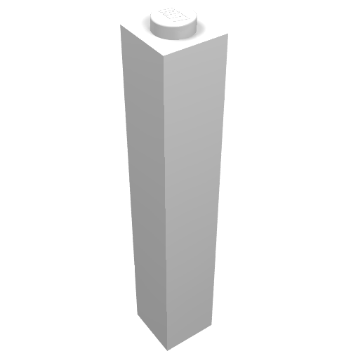 Part 2453b - Brick 1 x 1 x 5 - Solid Stud - De BrickPlaats