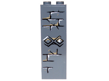 Part 2454pb068 - Brick 1 x 2 x 5 with Diamond Bricks Pattern (Sticker) - Set 9473 - De BrickPlaats