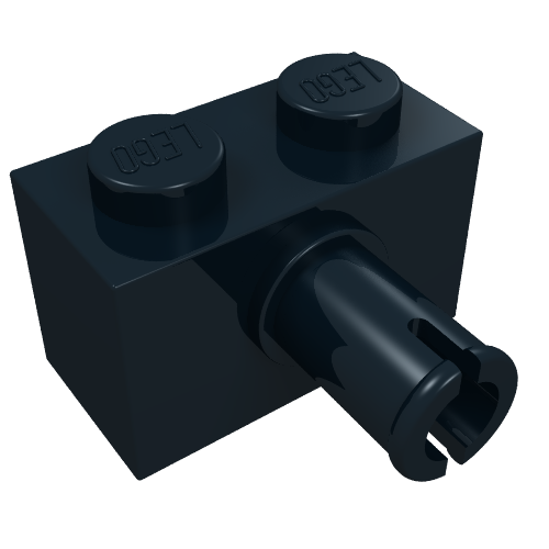 Part 2458 - Brick, Modified 1 x 2 with Pin - De BrickPlaats